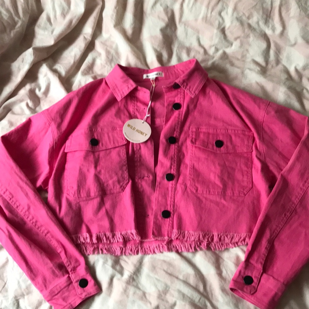 Cropped Hot Pink Jacket
